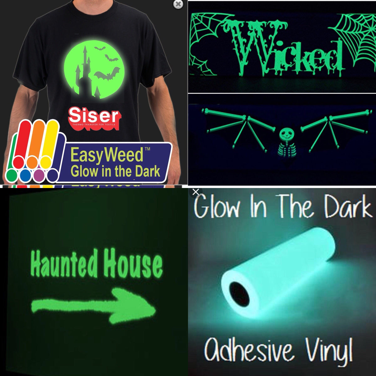 Glow In The Dark Htv Yellow Glow in the Dark Heat Transfer Vinyl Sheet –  shopcraftables