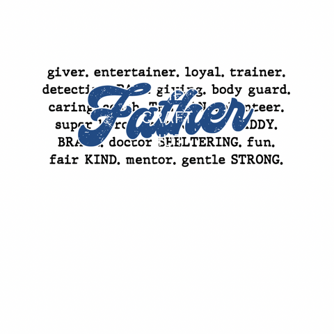 FATHER'S DAY DTF - FATHER WORD COLLAGE