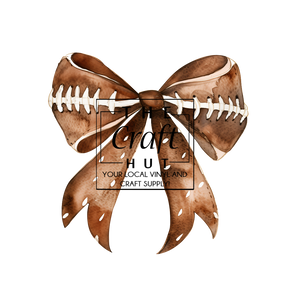 Fall DTF Transfer - Football Bow