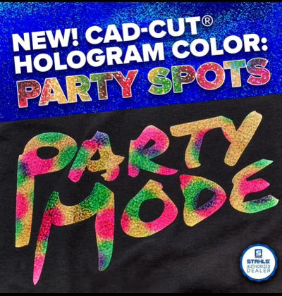 CAD-CUT Holo Heat Transfer Vinyl - PARTY SPOTS - LIMITED TIME