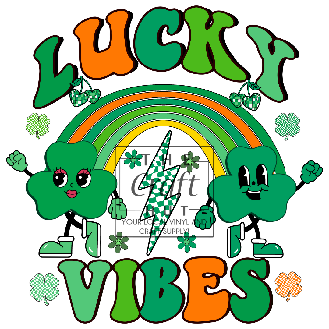 St Patrick DTF Transfer - Lucky Vibes (Youth)