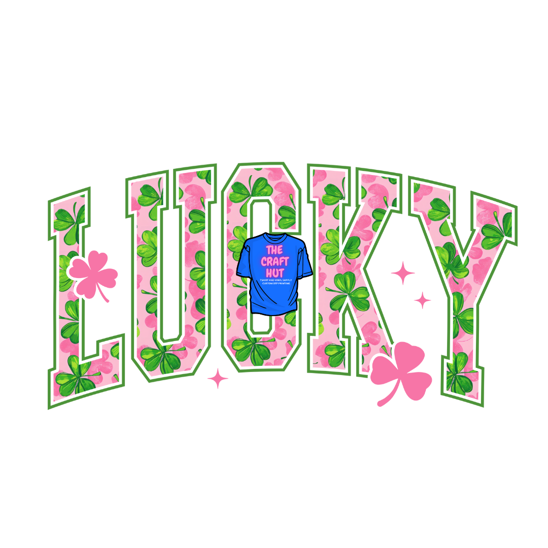 St Patrick DTF Transfer - Lucky (Flowers)