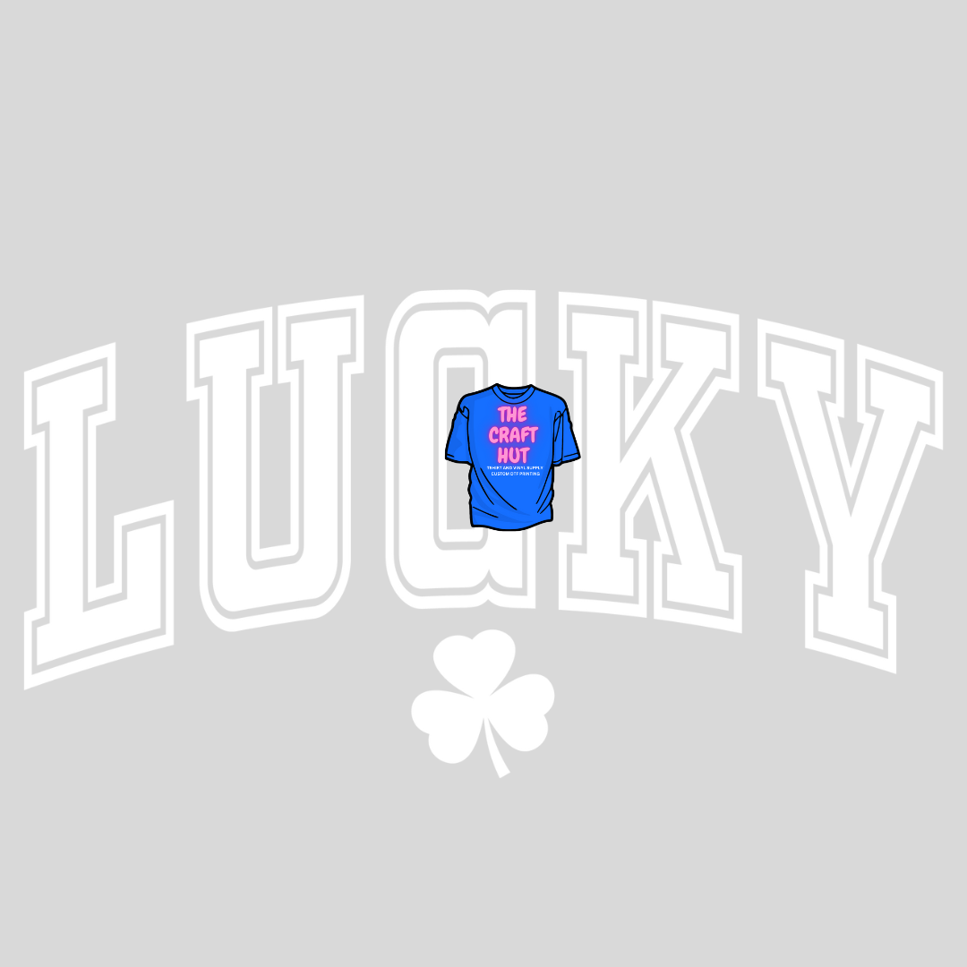 St Patrick DTF Transfer - LUCKY (White)