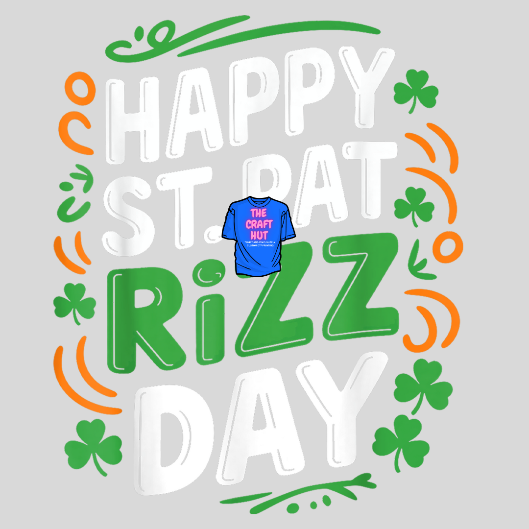 St Patrick DTF Transfer - Happy St Pat-Rizz Day