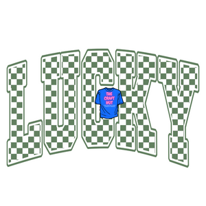 St Patrick Day DTF Transfer - Lucky (Checkered)