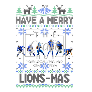 Christmas DTF Transfer - Have A Merry Lions Christmas