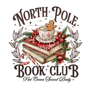 Christmas DTF Transfer - North Pole Book Club