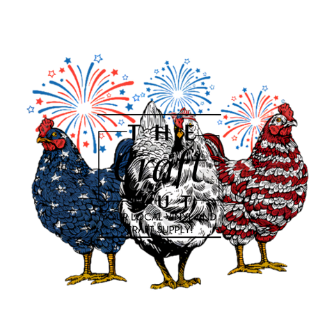 Patriotic DTF - Chickens