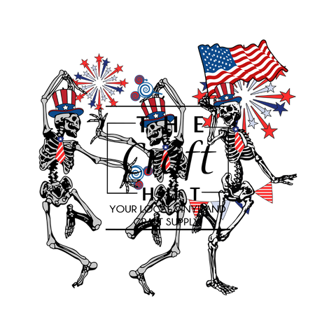 Patriotic DTF - Skeletons