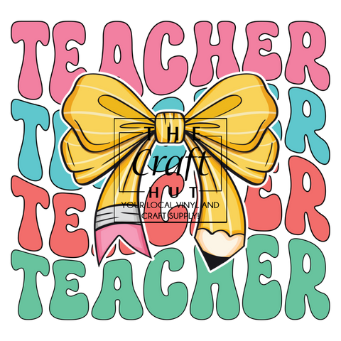 Teacher Bow - Back To School DTF Transfer