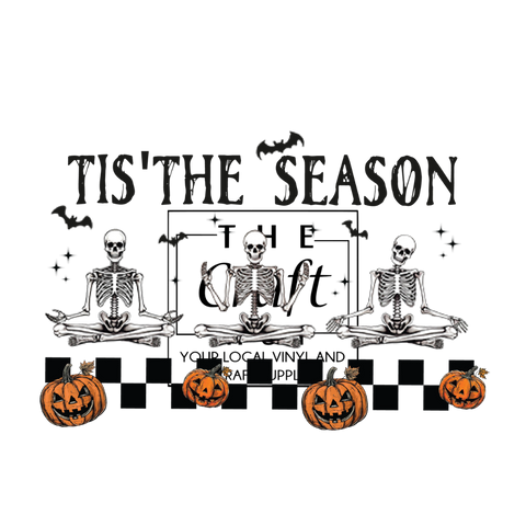 Fall DTF Transfer - Meditating Skeleton Tis The Season