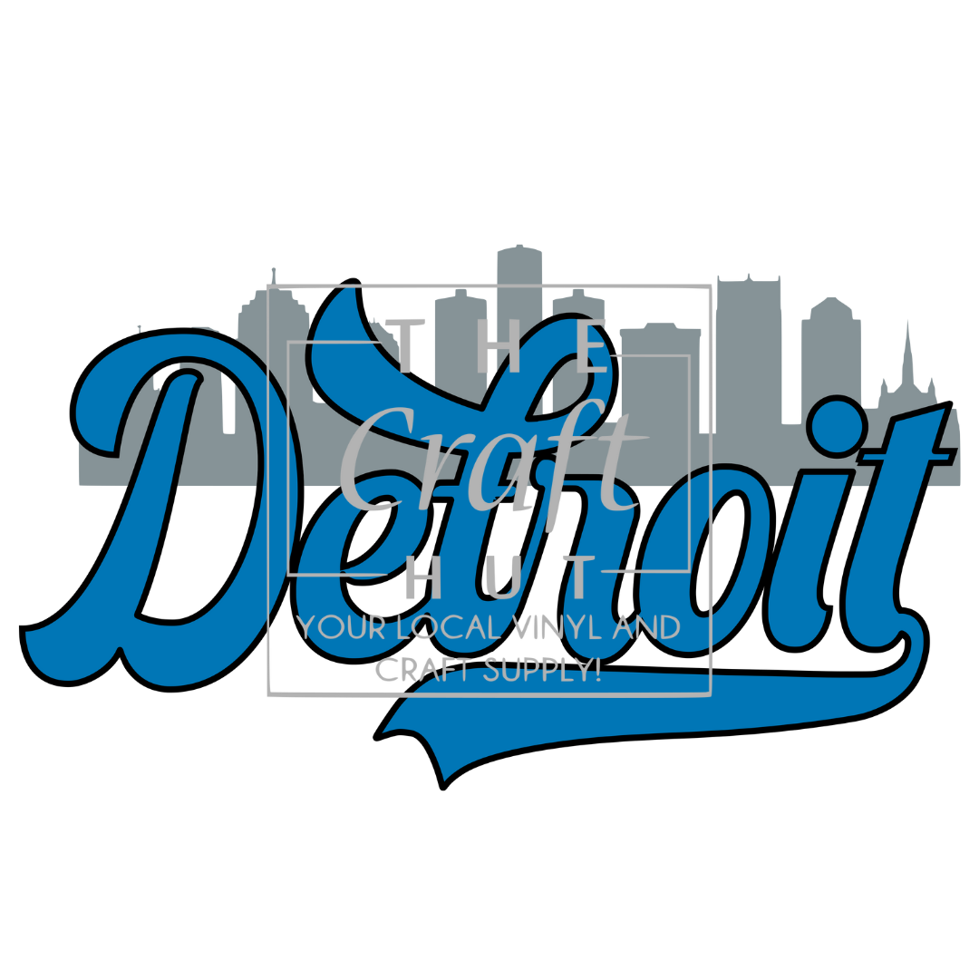 Lions DTF Transfer - Detroit Skyline