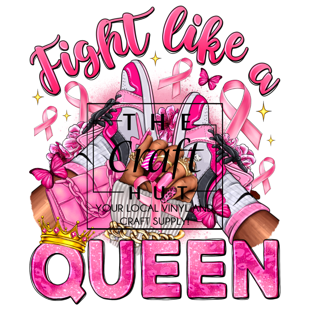 Breast Cancer Awareness DTF Transfer - Fight Like A Girl