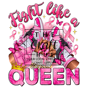 Breast Cancer Awareness DTF Transfer - Fight Like A Girl