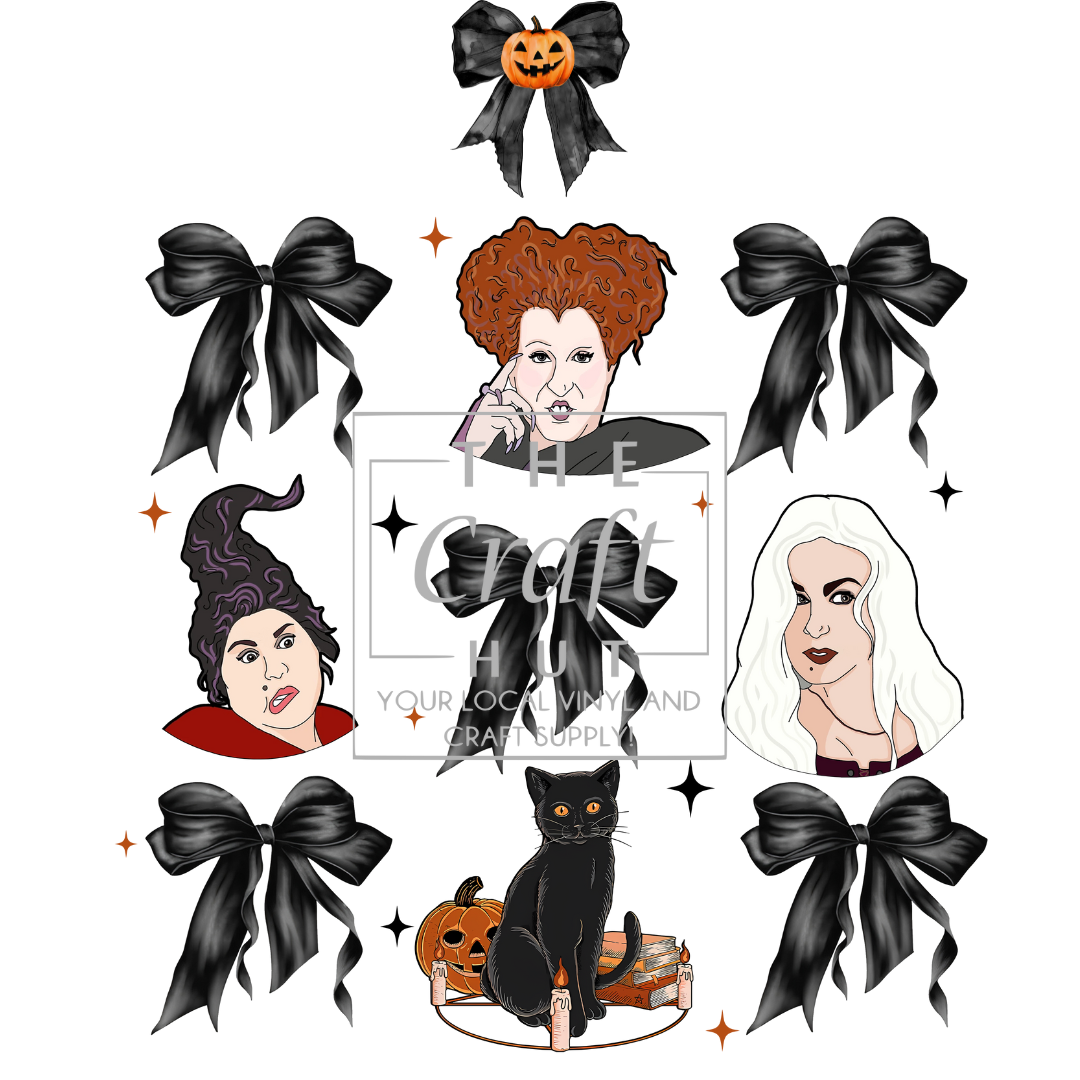 Halloween DTF Transfer - Hocus Pocus Bow (Pocket and Back)