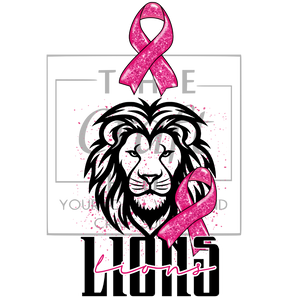 Lions DTF Transfer - Lions Pink Ribbon 2