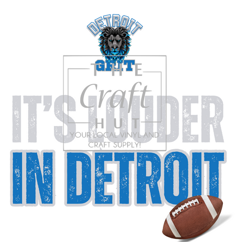 Lions DTF Trasnfer - Louder In Detroit (Pocket and Back)