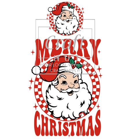 Christmas DTF Transfer - Santa Merry Christmas (Pocket and Back)