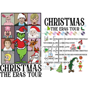 Christmas DTF Transfer - Christmas Eras Tour (Front and Back)