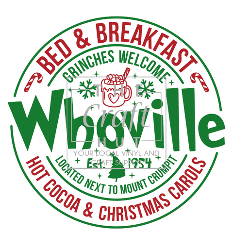 Christmas DTF Transfer - Whoville Bed and Breakfast