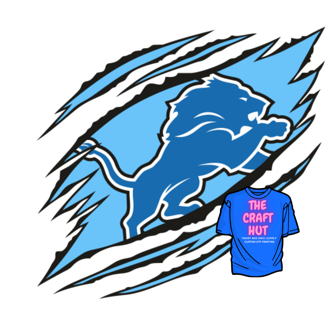 Lions DTF Transfer - Lions Scratch Logo