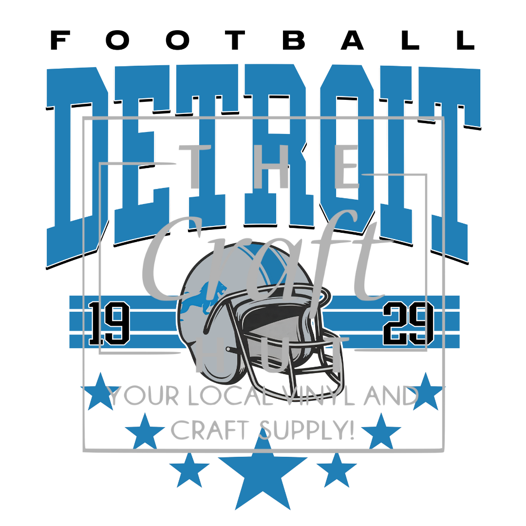 Lions DTF Transfer- Detroit Football