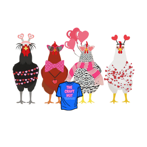 Valentines Day DTF Transfer- Chickens