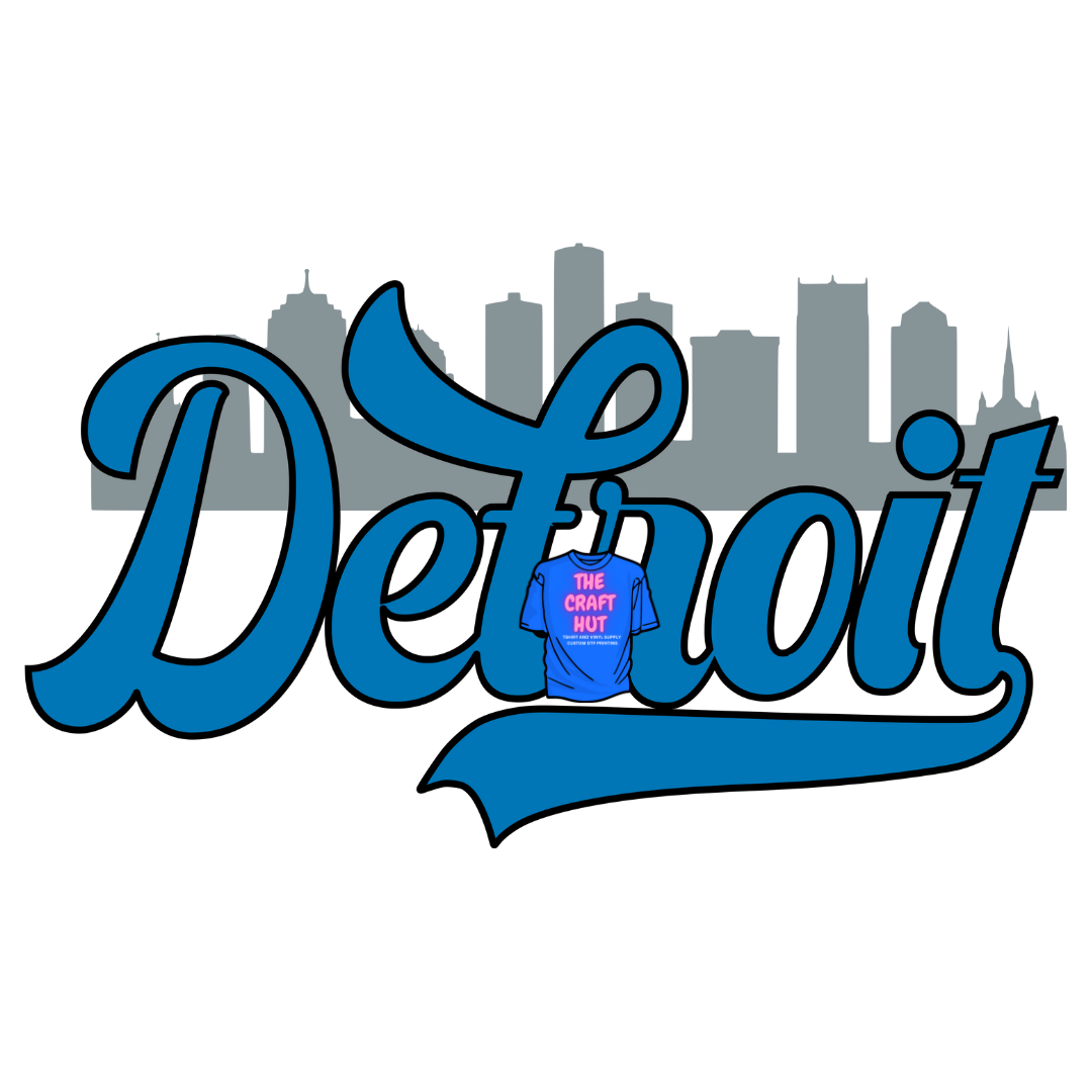 Lions DTF Transfer -Detroit Skyline