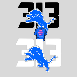 Lions DTF Transfer - 313 w/Logo