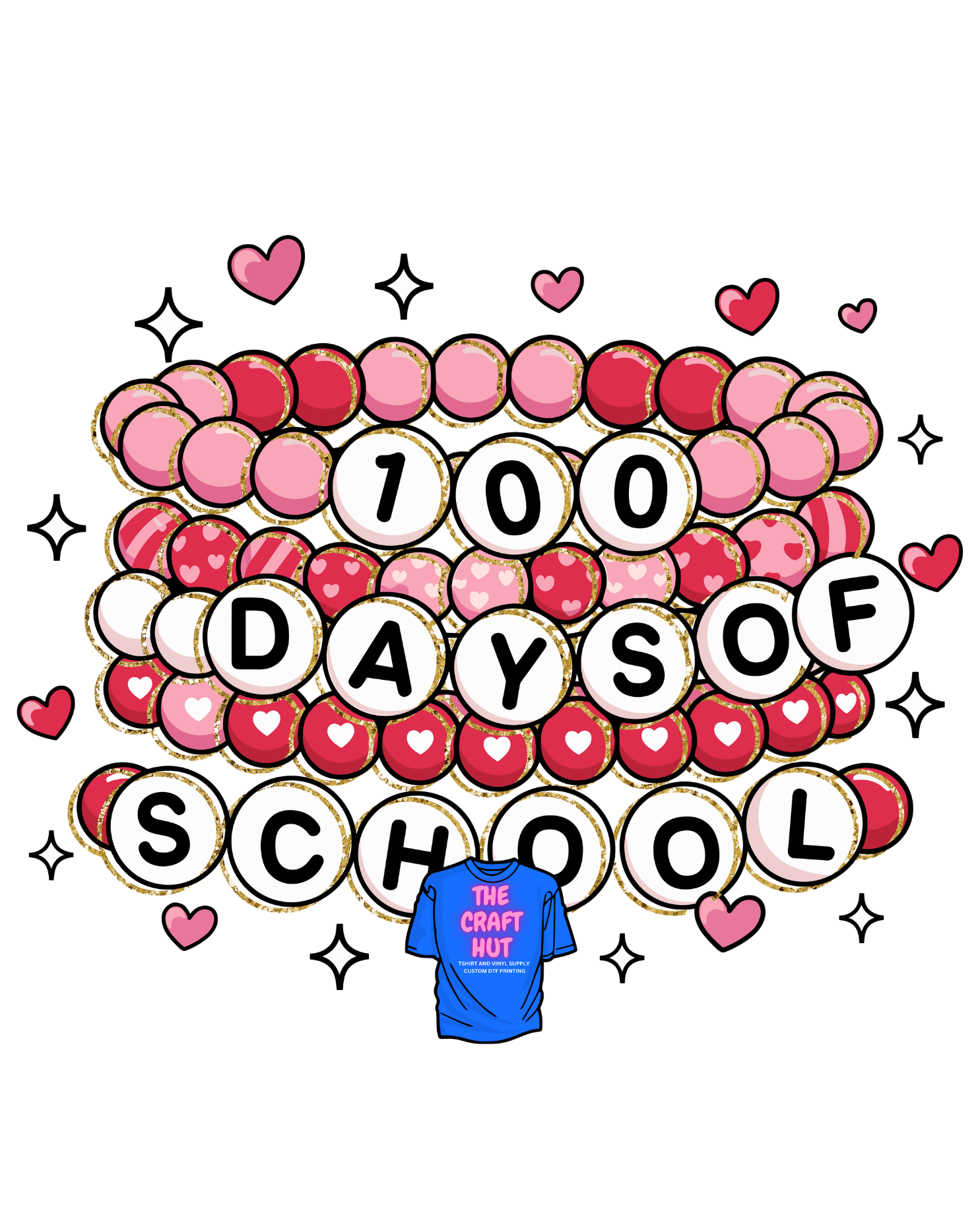 100 Days DTF Transfer - 100 Days Friendship Bracelet