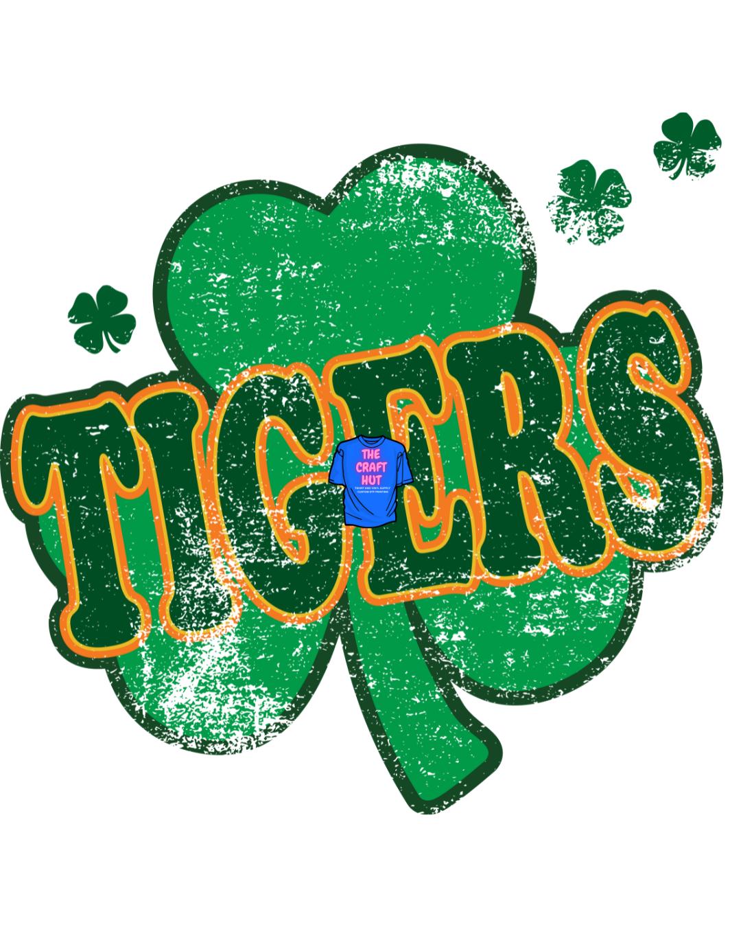 St Patrick DTF Transfer - Tigers DTF Transfer - Tigers Clover