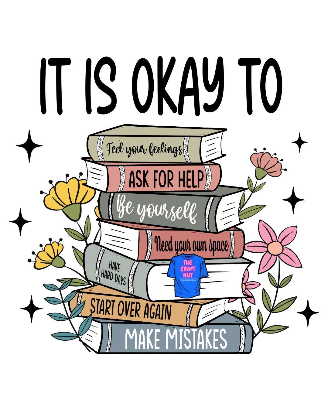 Reading Month DTF Transfer - Mental Health - It Is Okay To