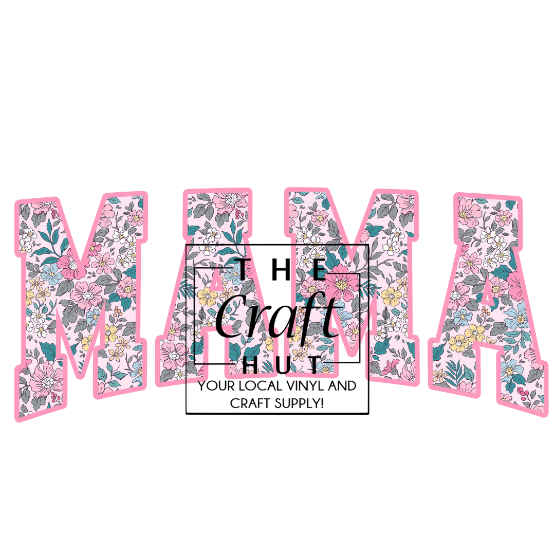 Mothers Day DTF - Mama Flower Embroidery