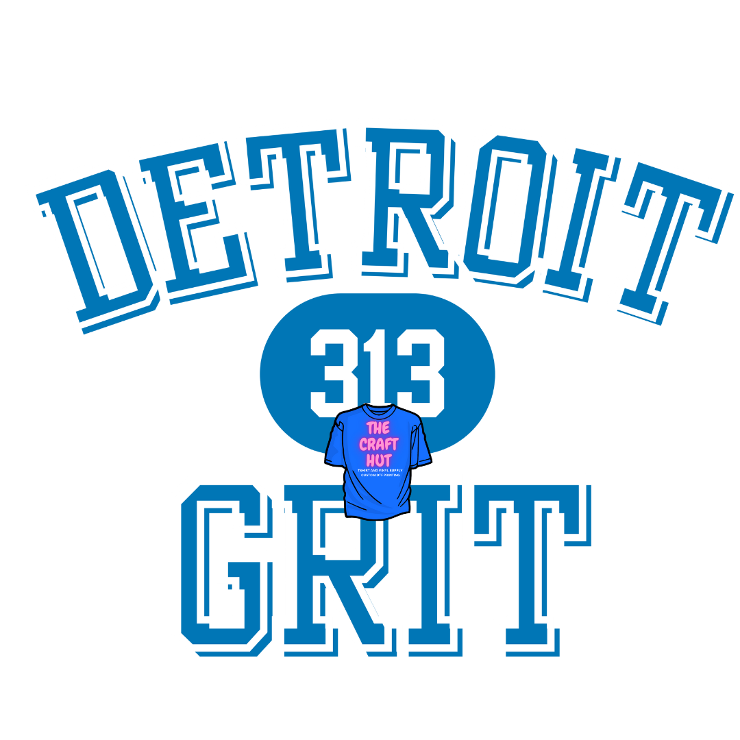 Lions DTF Transfer - Detroit 313 Grit