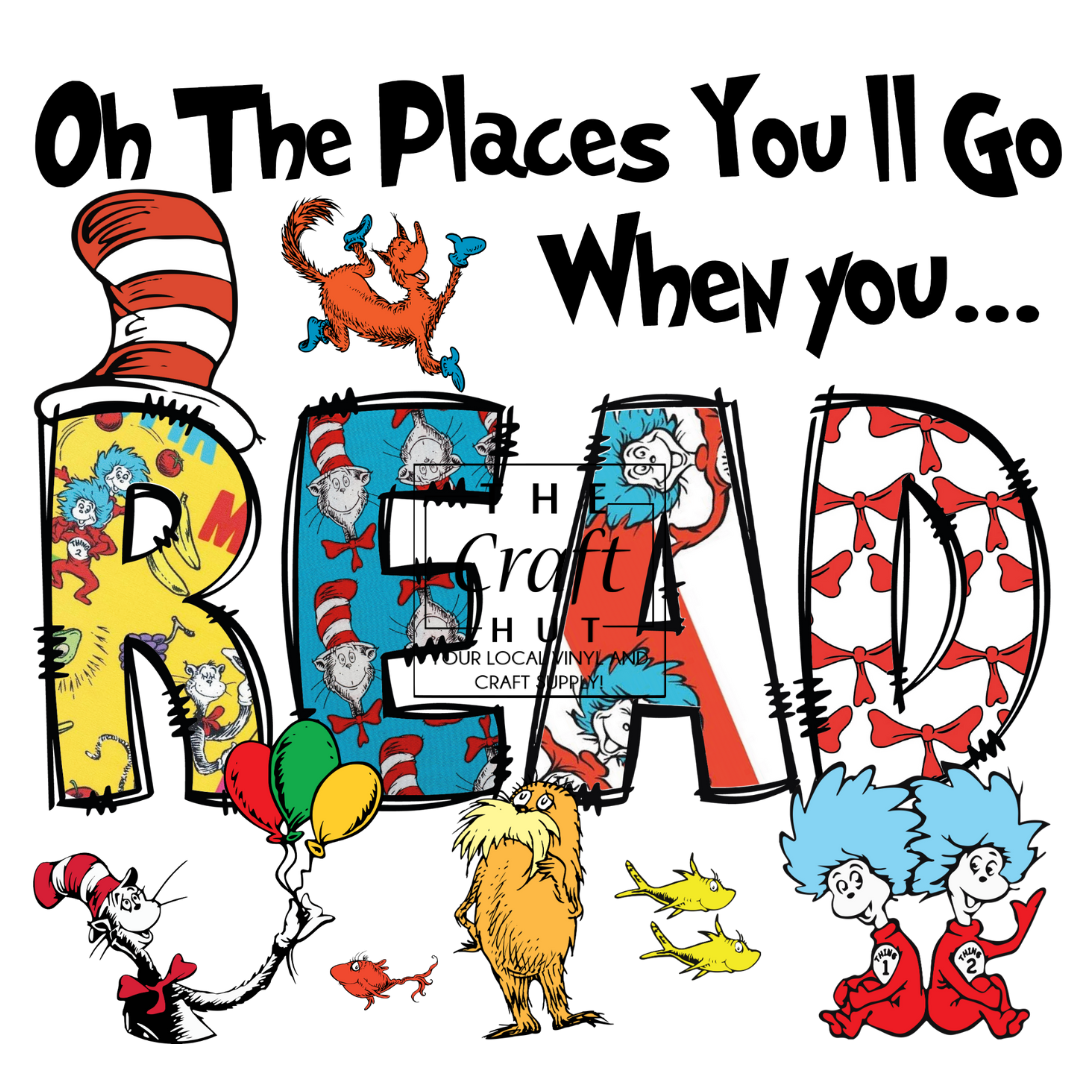 Reading Month DTF - Oh The Places You'll Read
